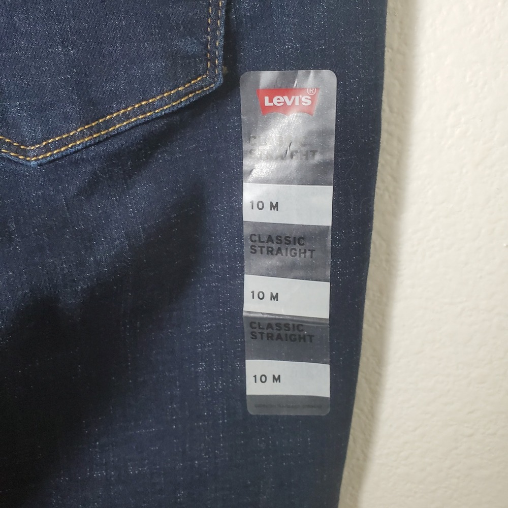 Levi's Classic Straight Leg Jeans Womens 10 Dark Wash Mid Rise Stellar Stretch‎ - Picture 7 of 13